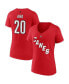 ფოტო #4 პროდუქტის Women's Sebastian Aho Red Carolina Hurricanes Special Edition 2.0 Name and Number V-Neck T-shirt