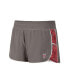 Фото #3 товара Women's Gray and Red Wisconsin Badgers Pamela Lined Shorts