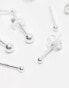 Фото #2 товара ASOS DESIGN sterling silver 3 pack ball stud earings