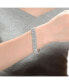 ფოტო #2 პროდუქტის Sterling Silver with Rhodium Plated Clear Round Cubic Zirconia Five Row Bracelet