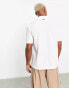 Фото #4 товара Lacoste large logo loose fit polo shirt in white