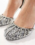 Azalea Wang Marise embellished heeled shoes in silver