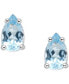 ფოტო #3 პროდუქტის Aquamarine Pear Stud Earrings (1/3 ct. t.w.) in 14k Gold