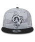 Фото #3 товара Men's Gray, Black Los Angeles Rams 2023 Inspire Change 9FIFTY Snapback Hat