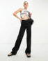 ASOS DESIGN Tall wide leg dad jeans in washed black