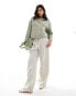 Фото #4 товара Stradivarius linen look shacket in khaki