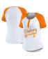 Women's White Tennessee Volunteers Baseball Logo Raglan Henley T-Shirt