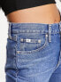 Фото #5 товара Calvin Klein Jeans high rise straight leg jeans in dark wash