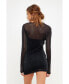 Фото #4 товара Women's Sparkly Mini Dress with Cut out Detail