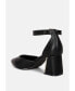 ფოტო #2 პროდუქტის Myla Faux Leather Metallic Sling Heeled Sandals