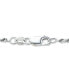 Sterling Silver Necklace, 24" Diamond Cut Rope Chain