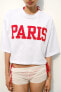 Paris cropped t-shirt