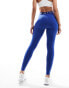 Фото #8 товара Gym King Impact branded tape leggings in blue