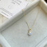 Charming gilded necklace with moonstone