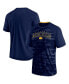 Фото #1 товара Men's Navy Cal Bears Arch Outline Raglan T-shirt