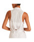 ფოტო #3 პროდუქტის Regular Size Adult Women's Sleeveless Tie Back Polo Top