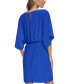 ფოტო #2 პროდუქტის Women's Dolman-Sleeve Belted Blouson Dress