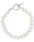 ფოტო #1 პროდუქტის EFFY® Freshwater Pearl (7-7-1/2mm) Toggle Bracelet in Sterling Silver