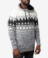 Men's Color Blocked Pattern Hooded Sweater