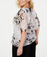 Фото #2 товара Plus Size Printed Tiered Blouse