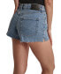 Фото #2 товара Women's Mid-Rise Split-Side Denim Shorts