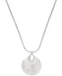 Silver-Tone Hammered Disc Pendant Necklace
