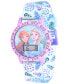 ფოტო #2 პროდუქტის Girls' Digital Disney Frozen Light Blue Silicone Strap Watch 33mm Gift Set