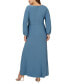 ფოტო #2 პროდუქტის Plus Size Jersey Faux-Wrap Gown