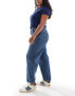 ASOS DESIGN Curve mom jeans in mid blue