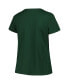 Women's Green Michigan State Spartans Plus Size Arch Over Logo Scoop Neck T-Shirt