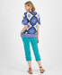 Фото #6 товара Women's Side Lace-Up Capri Pants, Created for Macy's