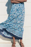 Платье off-the-shoulder из ткани с цветочным принтом ZARA