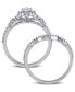ფოტო #3 პროდუქტის Certified Diamond (7/8 ct. t.w.) Pear-Shape Halo Split Shank Bridal Set in 14k White Gold