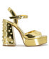 Women's Dolly Imitation Pearls Platform Block Heel Sandals