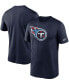 Фото #1 товара Men's Tennessee Titans Logo Essential Legend Performance T-Shirt
