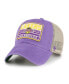 ფოტო #3 პროდუქტის Men's Purple, Natural Los Angeles Lakers Four Stroke Clean Up Snapback Hat