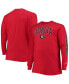 ფოტო #2 პროდუქტის Men's Red Georgia Bulldogs Big and Tall 2-Hit Long Sleeve T-shirt