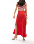 Фото #3 товара & Other Stories linen blend maxi skirt in red