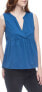 Bobeau Women's 180020 Kierra V neck Peplum Top True Blue Size XL