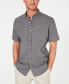Фото #1 товара Men's Texture Check Stretch Cotton Shirt, Created for Macy's