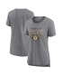 ფოტო #1 პროდუქტის Women's Heather Gray Vegas Golden Knights 2024 NHL Winter Classic Distressed Tri-Blend T-shirt