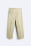 Topstitched poplin trousers