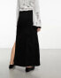 Фото #2 товара Noisy May denim maxi skirt in black