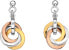 Silver earrings Trio Rose Gold DE389