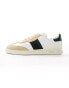 Polo Ralph Lauren Heritage Aera leather trainer in white grey green