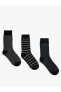 Фото #2 товара Basic 3'lü Soket Çorap Seti Geometrik Desenli