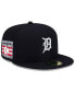 ფოტო #1 პროდუქტის Men's Navy Detroit Tigers National Baseball Hall of Fame 59FIFTY Fitted Hat