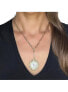 Фото #2 товара Mother of Pearl Pendant Paperclip Chain Link Necklace