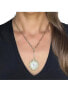 ფოტო #2 პროდუქტის Mother of Pearl Pendant Paperclip Chain Link Necklace