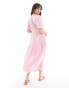 Lindex Carolina beach maxi dress in pink